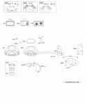 Air Cleaner Blower Housing Diagram and Parts List for 441777-0428-E1  Briggs and Stratton Engine